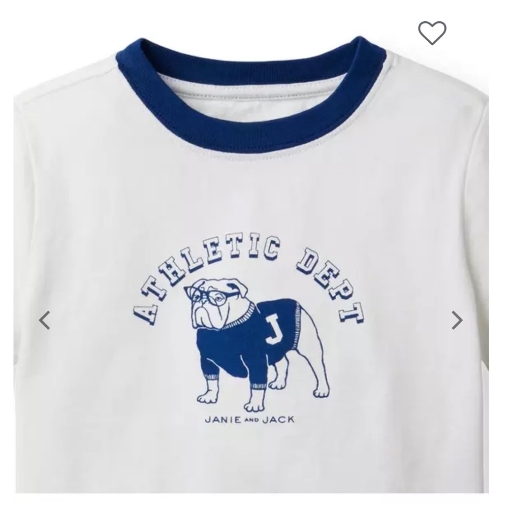 Janie and Jack Toddler Boy Bulldog Athletic T Shirt - Picture 2 of 6
